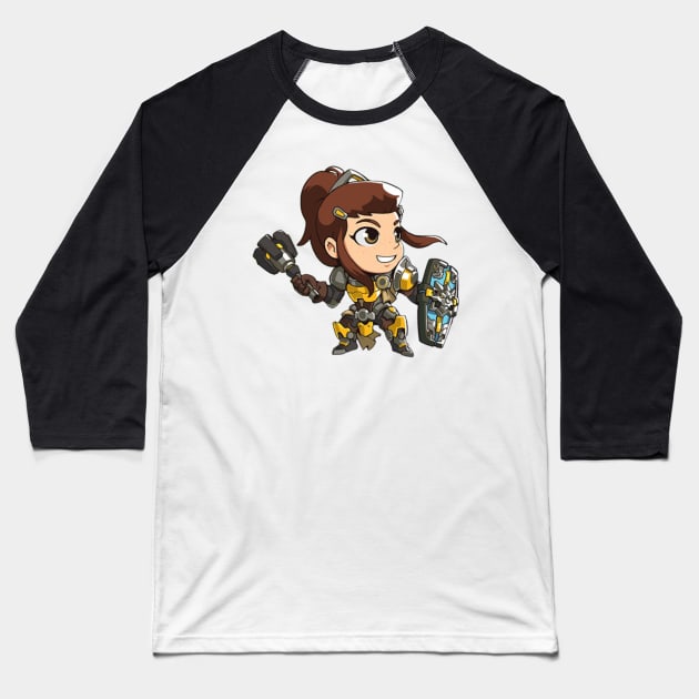 Brigitte Cute Spray - Overwatch Baseball T-Shirt by Bystanders